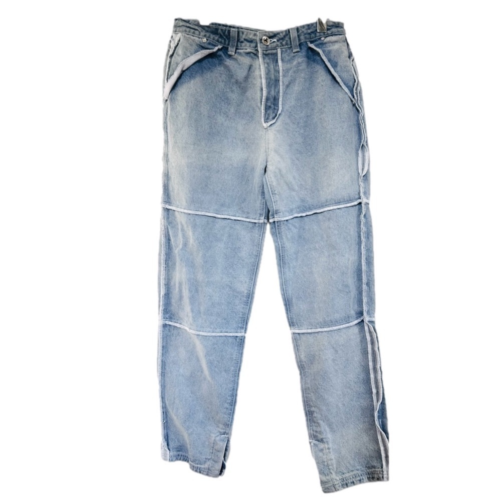 Maniere de voir inside out mom jeans denim pants size 12